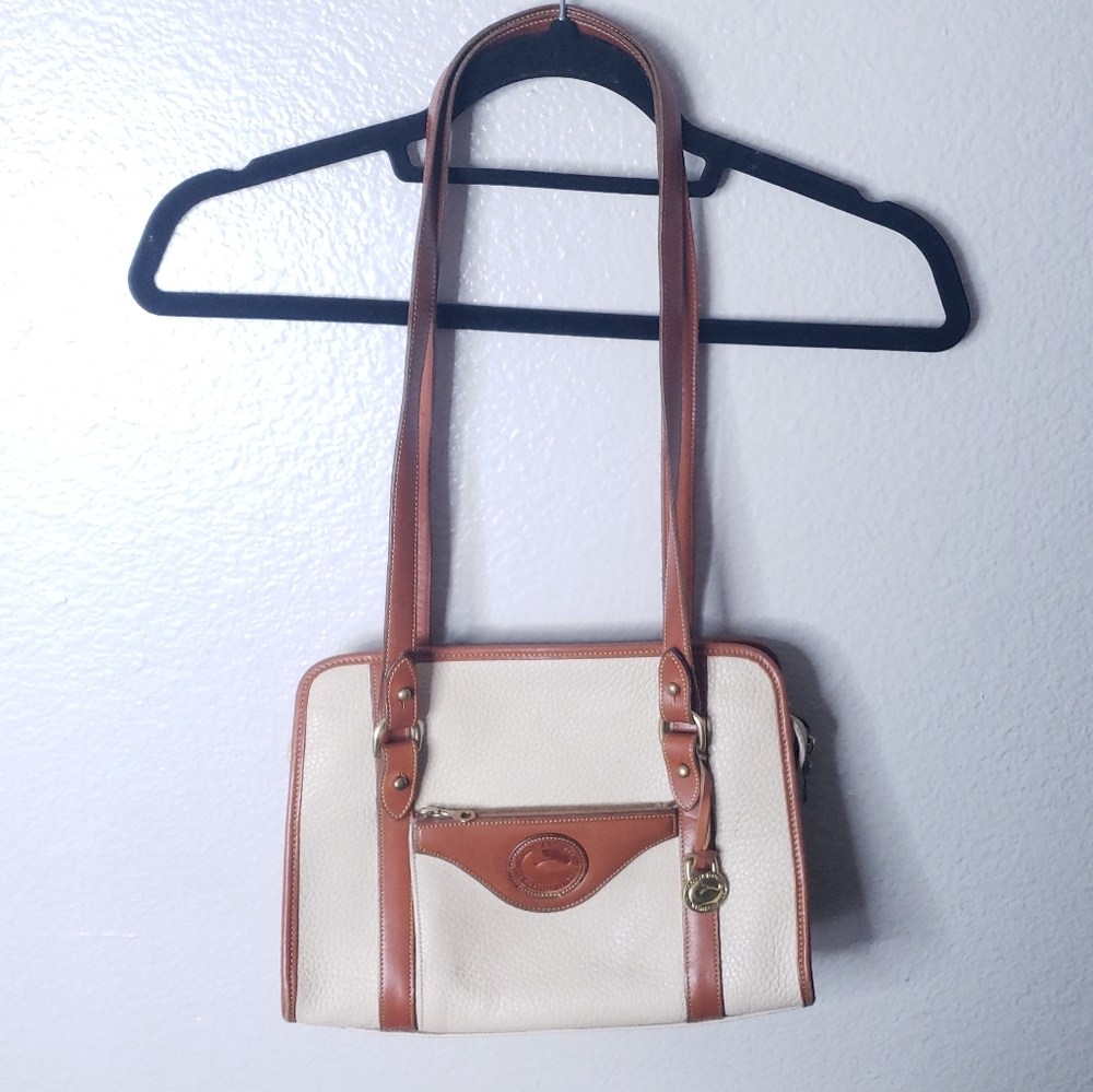 Dooney and Bourke Brown and Cream Shoulder Bag